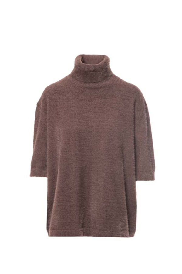 TURTLENECK WOLF KNITWEAR BROWN