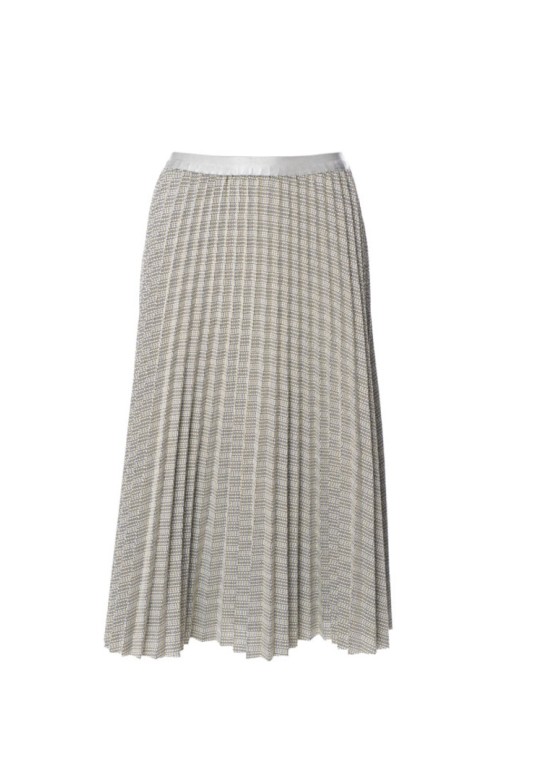Long pleated skirt Grey