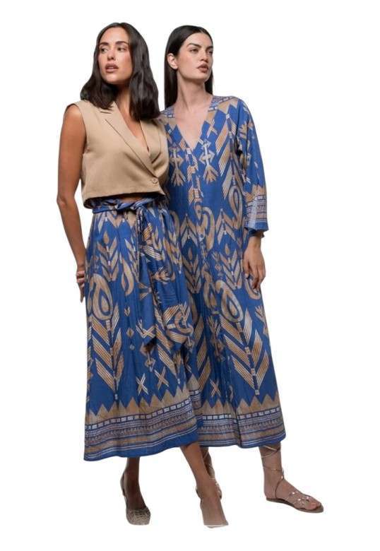 SANTORINI LONGDRESS BLUETTE