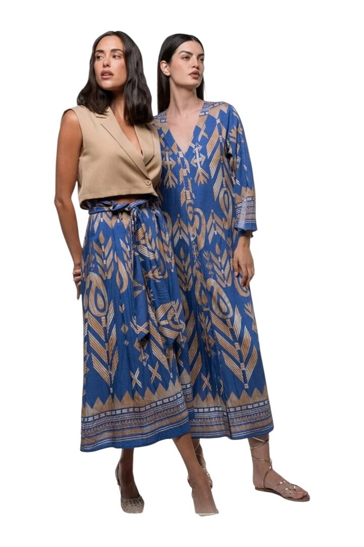 SANTORINI LONGDRESS BLUETTE