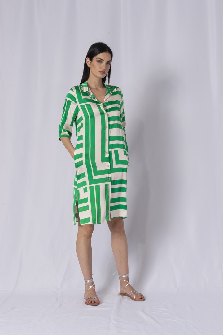 EMERALD SQUARE GREEN DRESS