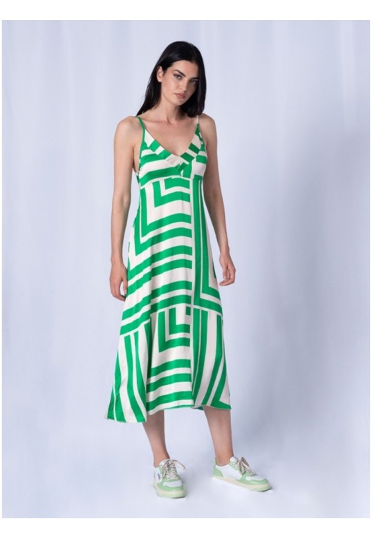 Square Dight green midi dress