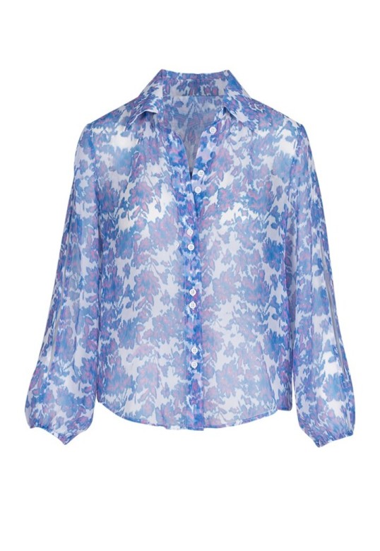 Shirt With Long Sleeves Azure