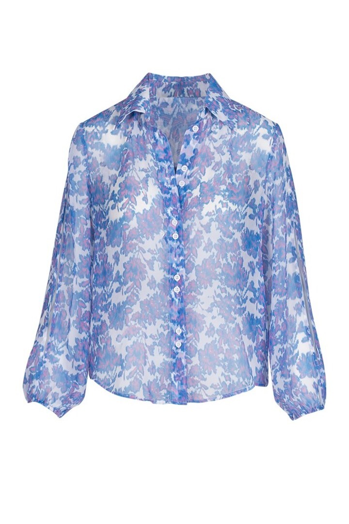Shirt With Long Sleeves Azure