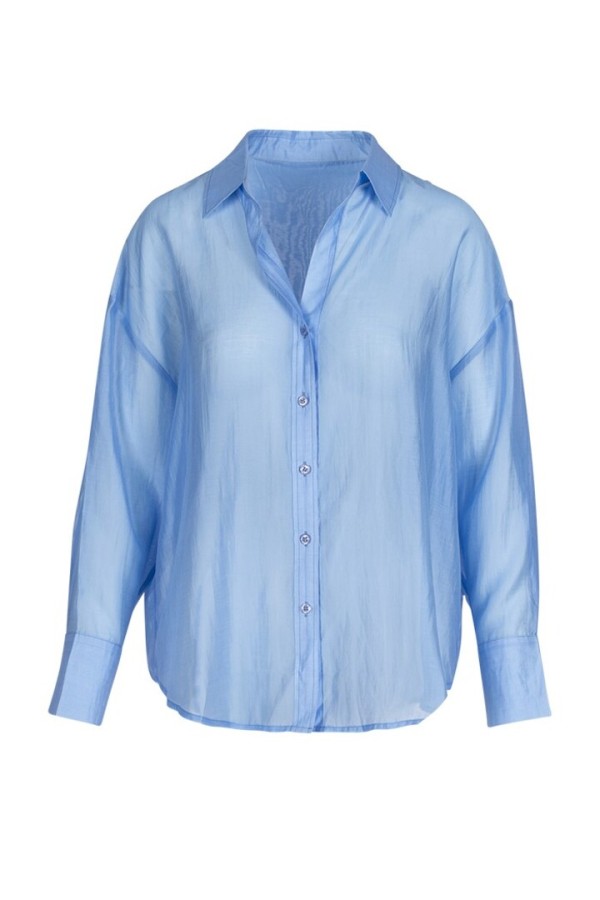 Shirt With Long Sleeves azure