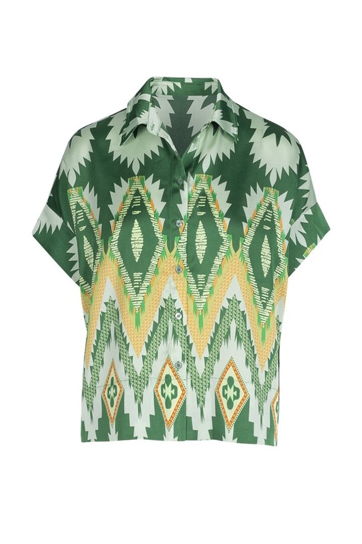 Shirt With Short Sleeves GREEN