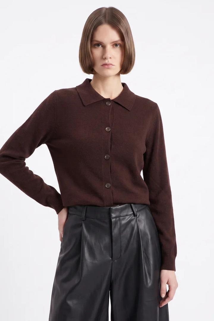 CARDIGAN GINGER BROWN