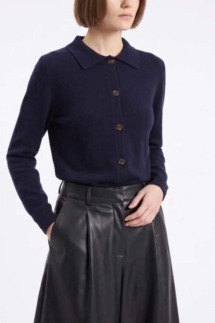 CARDIGAN GINGER NAVY