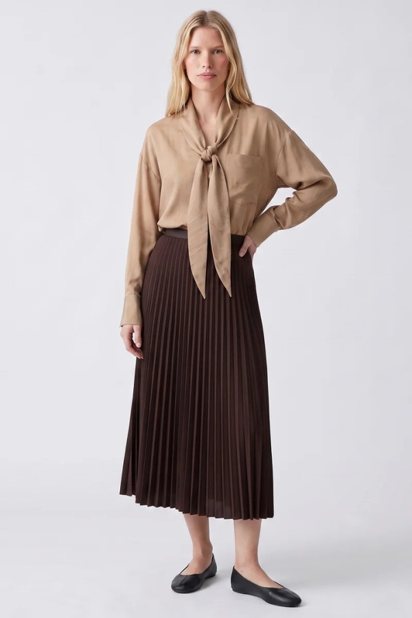 CLEANE SKIRT BROWN