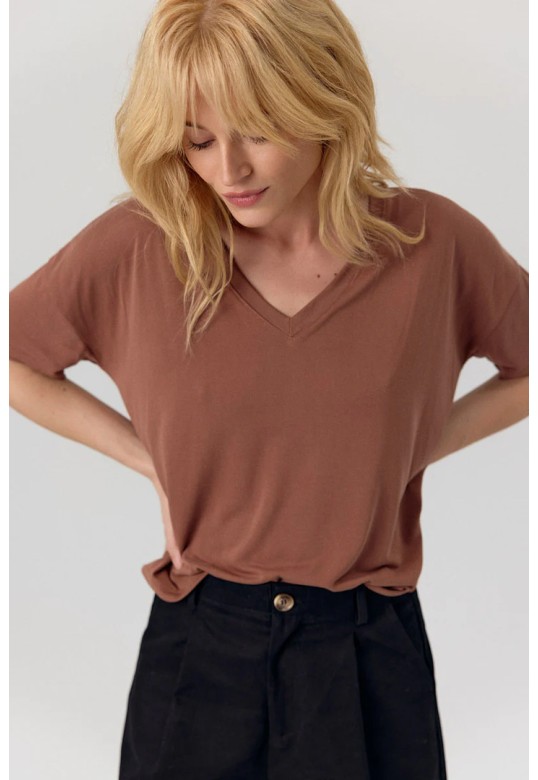 FRANCESCA T-SHIRT BROWN