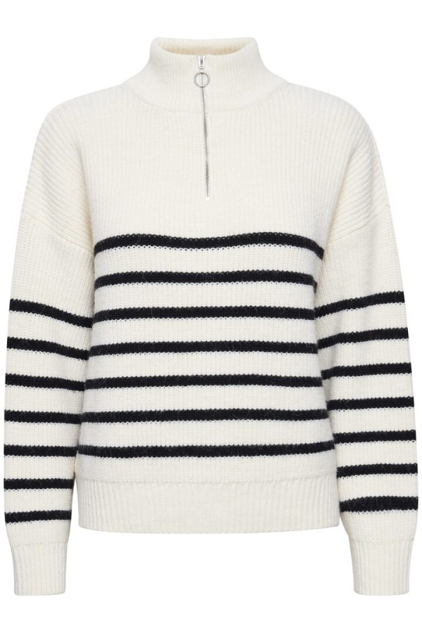 KNITTED PULLOVER DFN1003 OFF WHITE COMBI