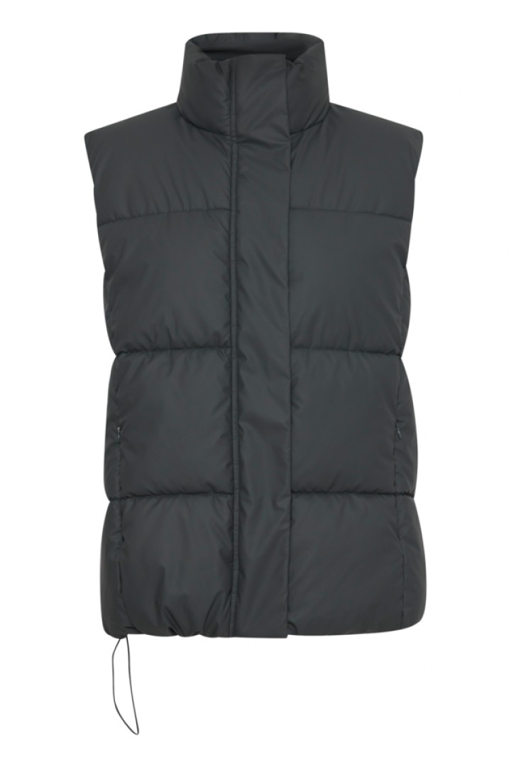 BYAZUA MID PUFF VEST DARK GREY