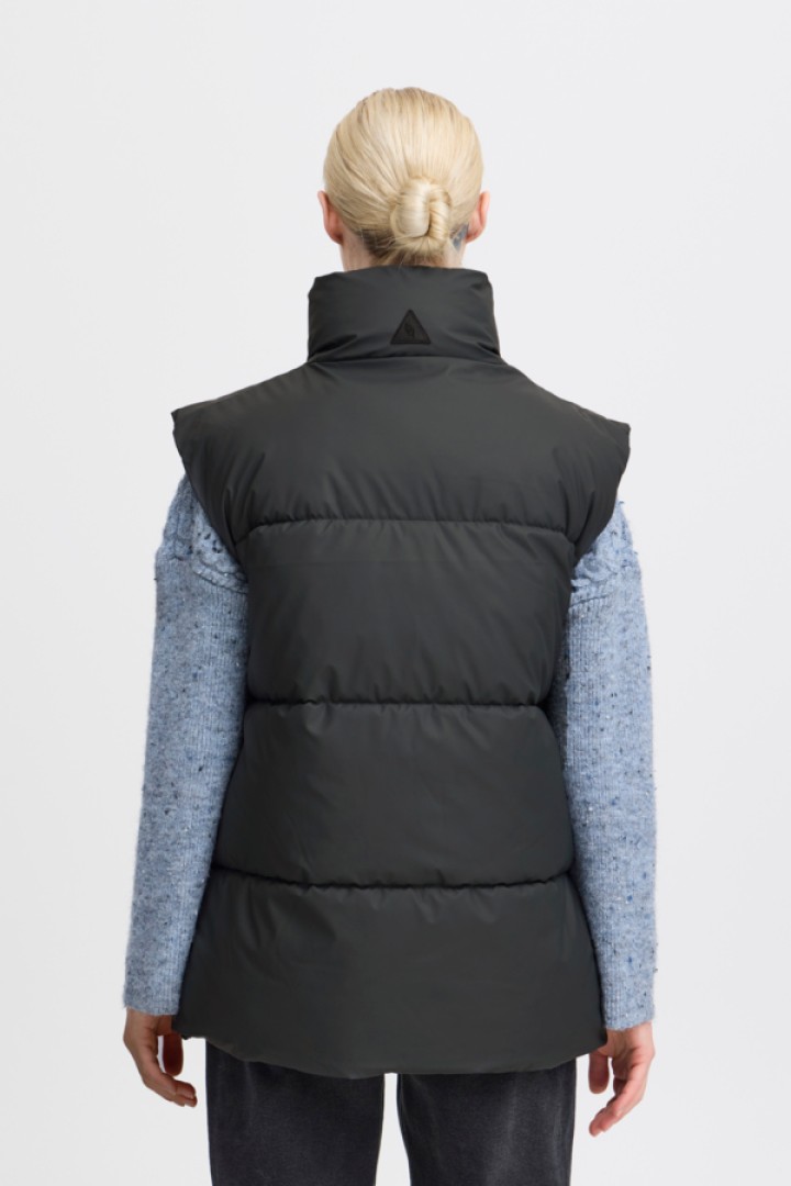 BYAZUA MID PUFF VEST DARK GREY