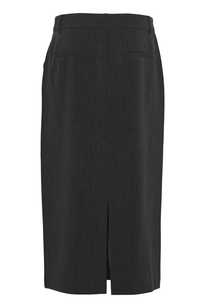 BYDANTA SKIRT BLACK MELANGE