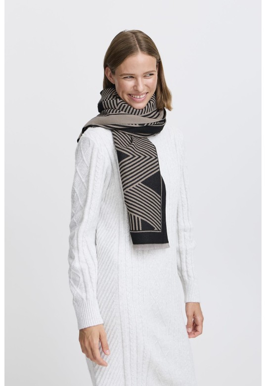 BAVIBI GEOMETRIC SCARF BLACK MIX