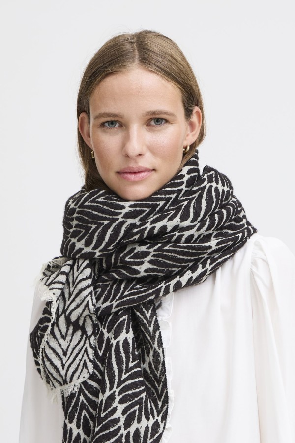 BAVILEAF SCARF BLACK MIX