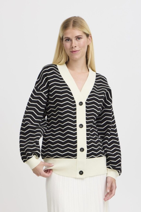 BYOTARI CARDIGAN BLACK MIX