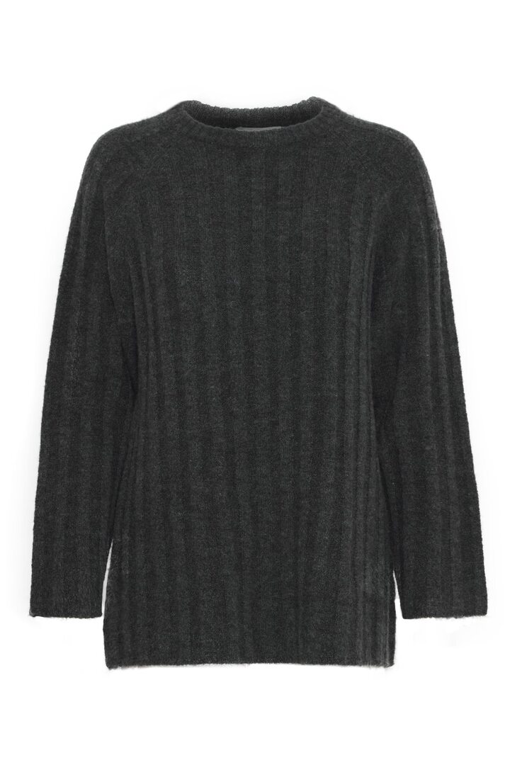 BYMARIANNE PULLOVER DARK GREY MELANGE