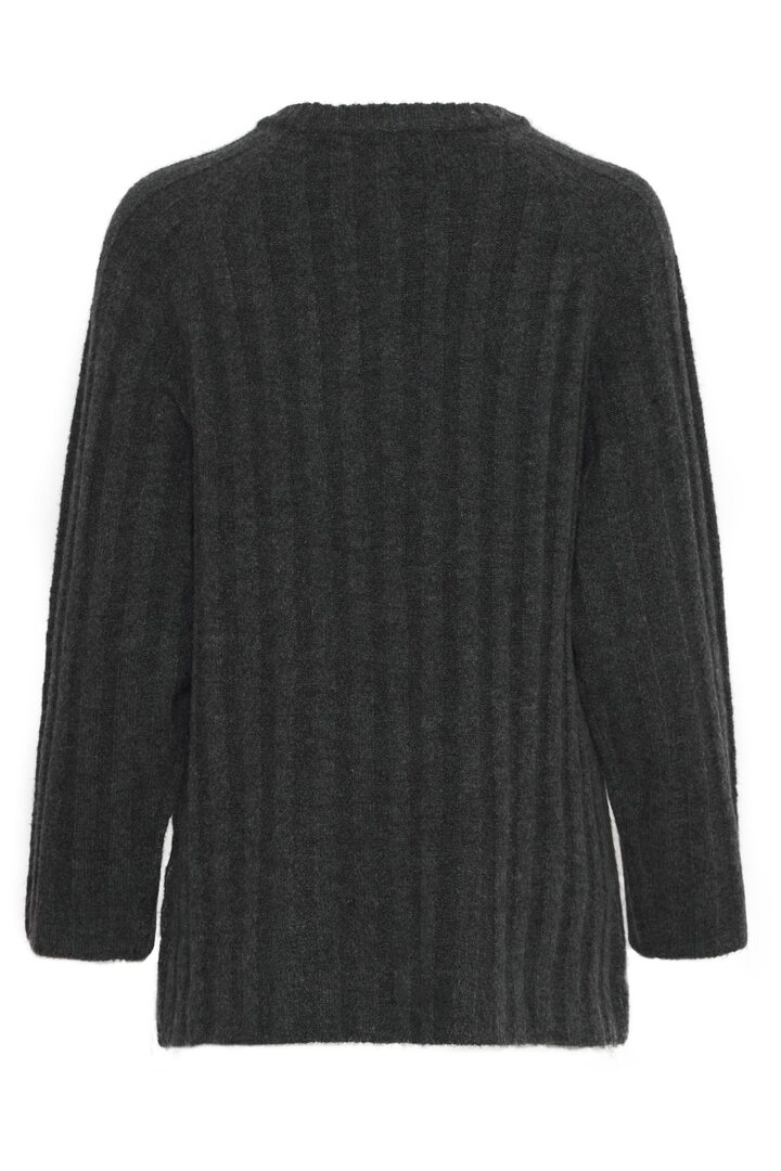 BYMARIANNE PULLOVER DARK GREY MELANGE