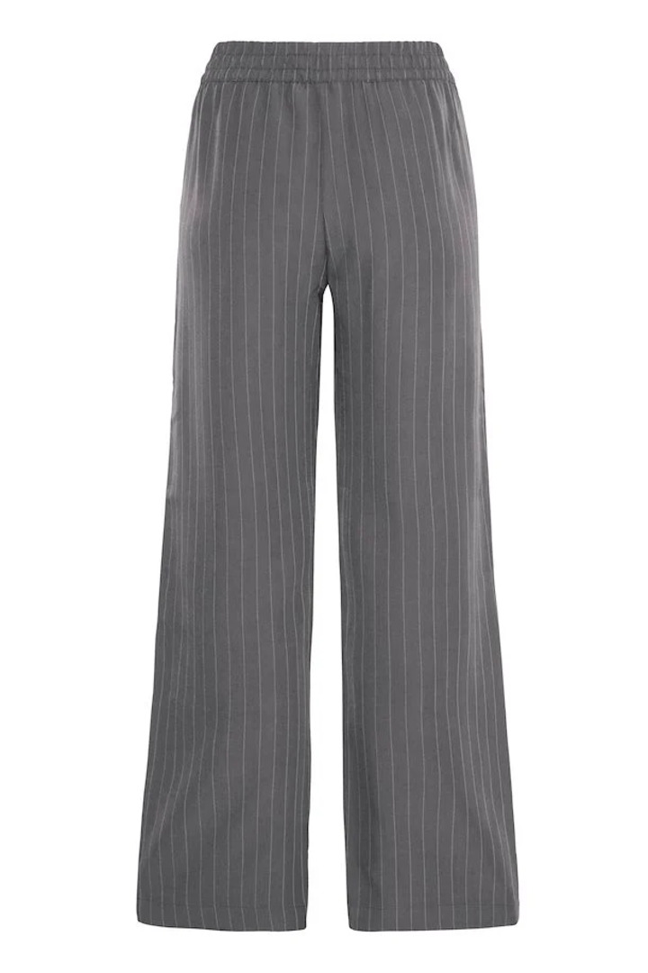 BYMMIDDE TROUSERS GREY MEL.PINSTRIPE MIX