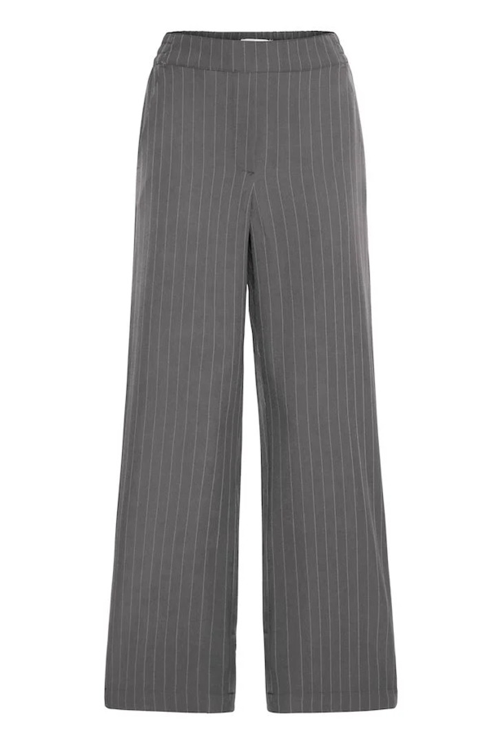 BYMMIDDE TROUSERS GREY MEL.PINSTRIPE MIX