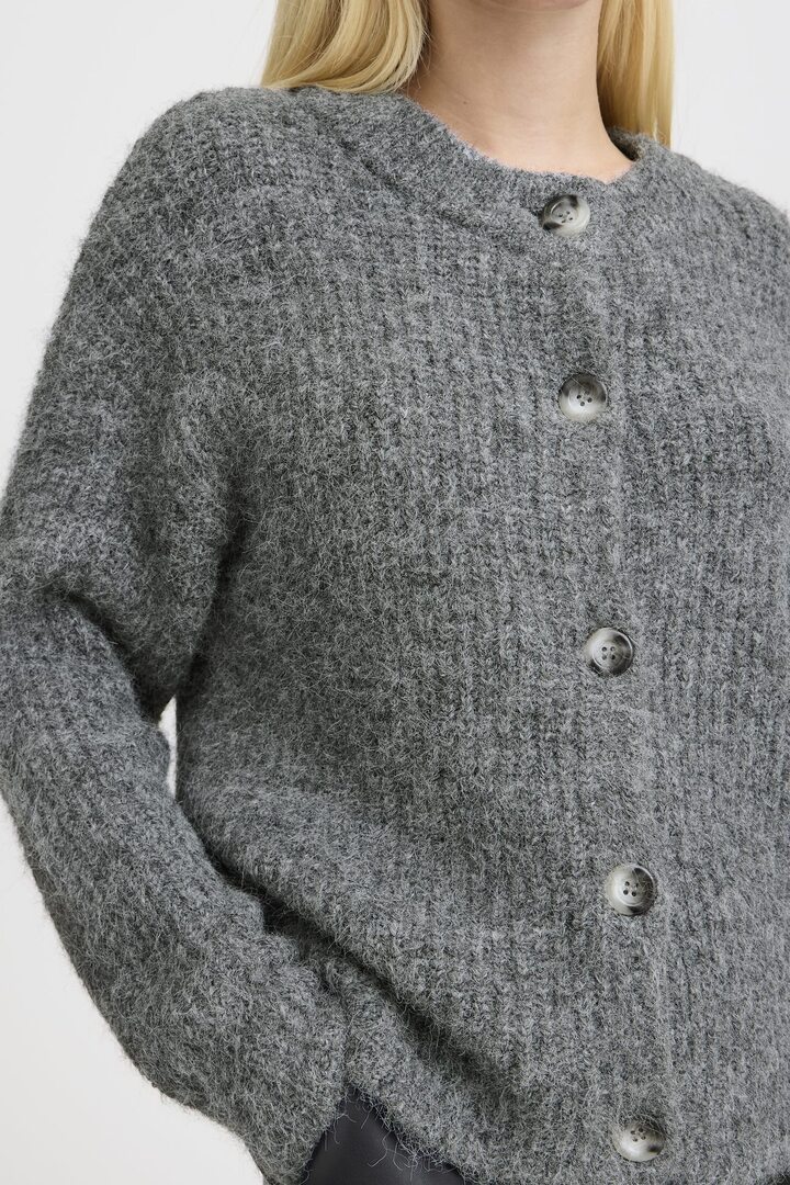 BYMILLER CARDIGAN MID GREY MELANGE