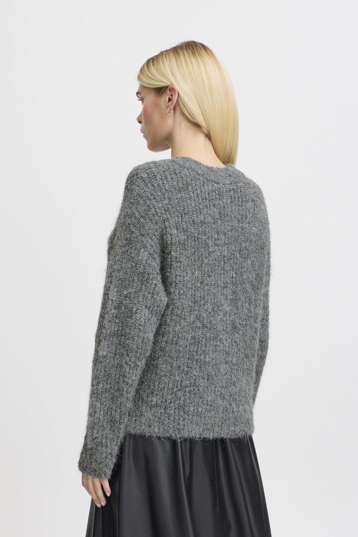 BYMILLER CARDIGAN MID GREY MELANGE