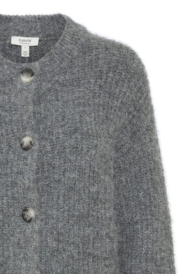 BYMILLER CARDIGAN MID GREY MELANGE