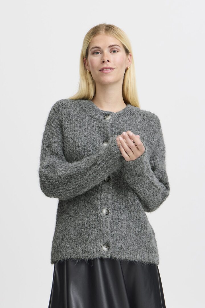 BYMILLER CARDIGAN MID GREY MELANGE