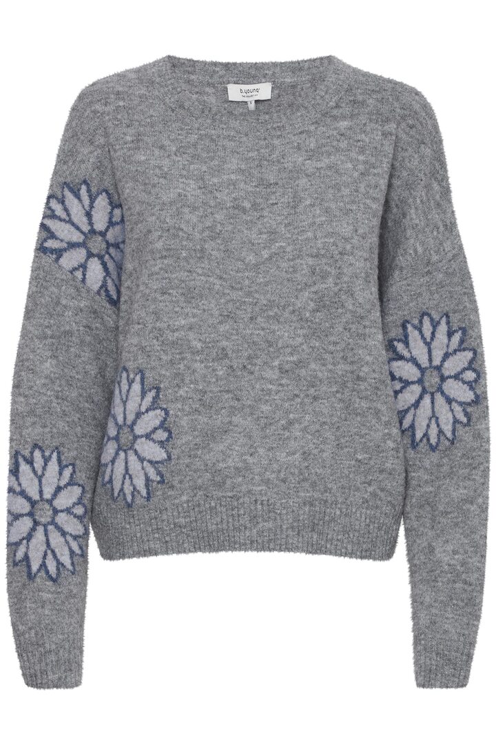 BYOMEA PULLOVER MID GREY MELANGE MIX