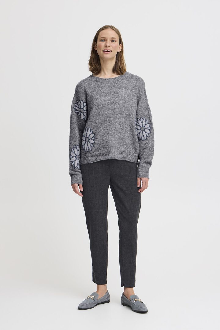 BYOMEA PULLOVER MID GREY MELANGE MIX