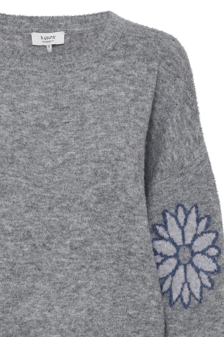 BYOMEA PULLOVER MID GREY MELANGE MIX