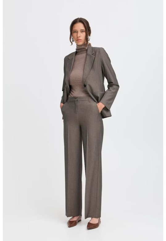 BYDANTA PANTS CASUAL WALNUT MELANGE