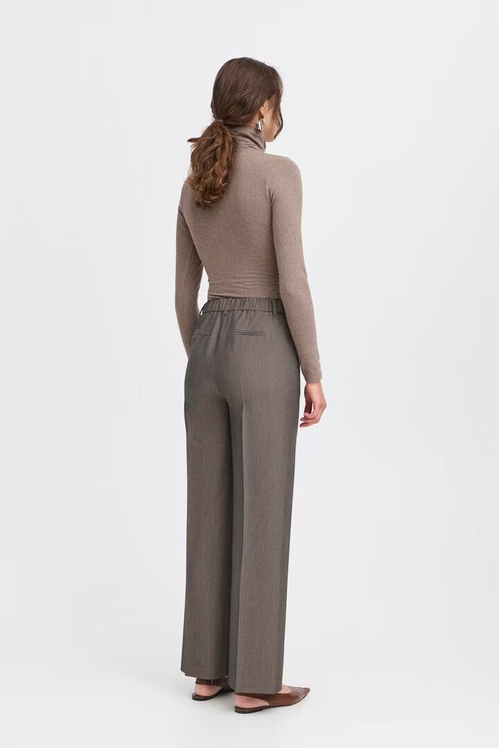 BYDANTA PANTS CASUAL WALNUT MELANGE