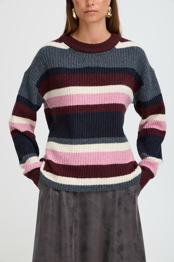 BYONEMA PULLOVER PORT ROYALE MELANGE STRIPE