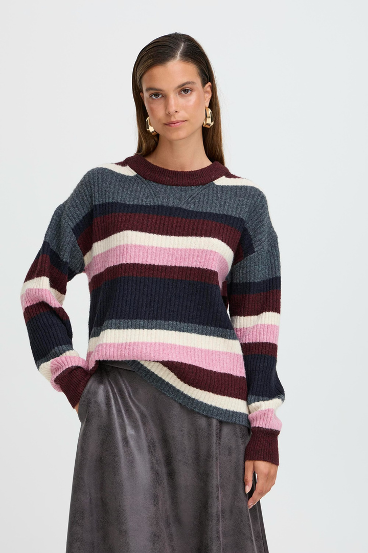BYONEMA PULLOVER PORT ROYALE MELANGE STRIPE