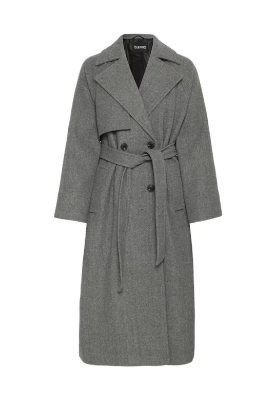BYCILIA Coat Mid Grey Melange