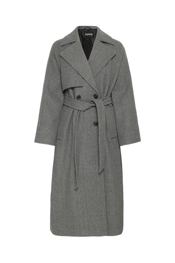 BYCILIA Coat Mid Grey Melange