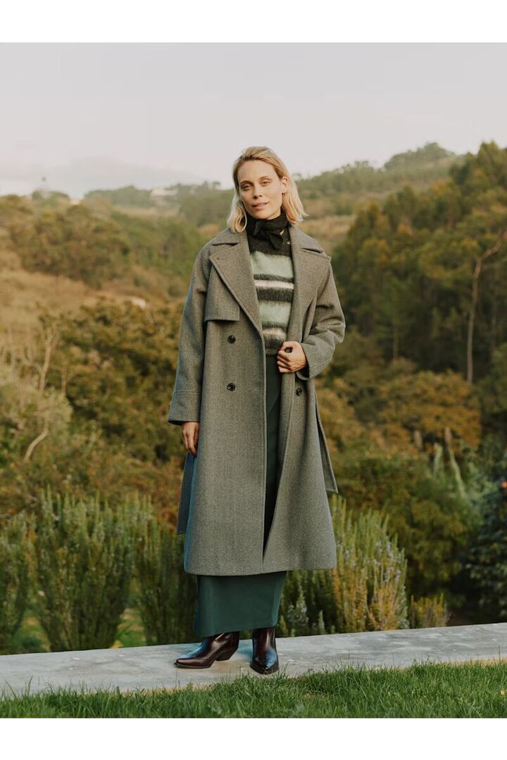 BYCILIA Coat Mid Grey Melange