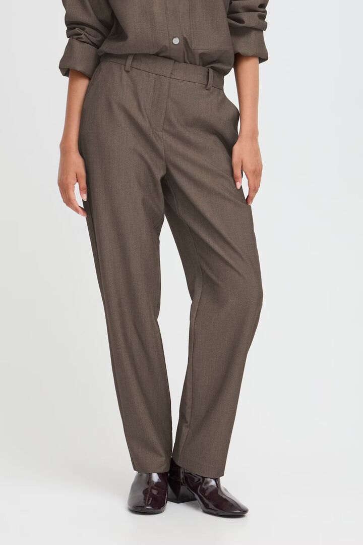BYDANTA Pants Walnut Melange