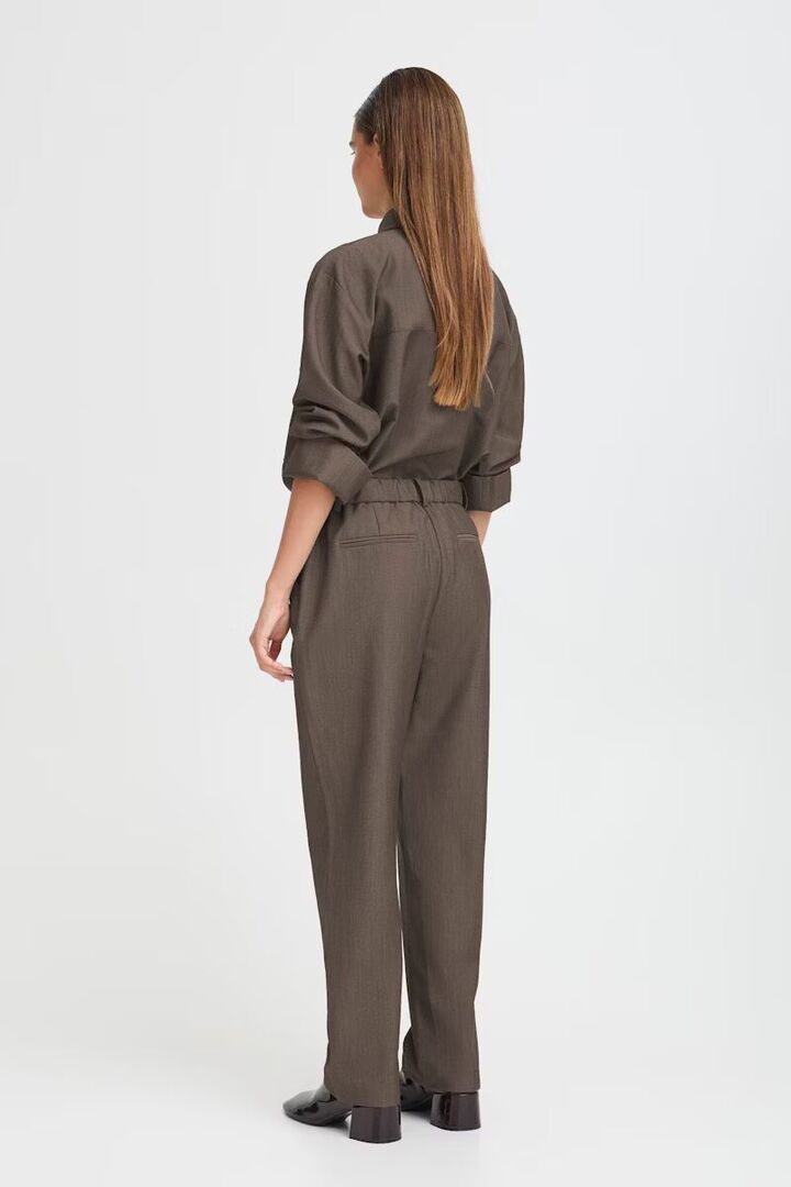 BYDANTA Pants Walnut Melange