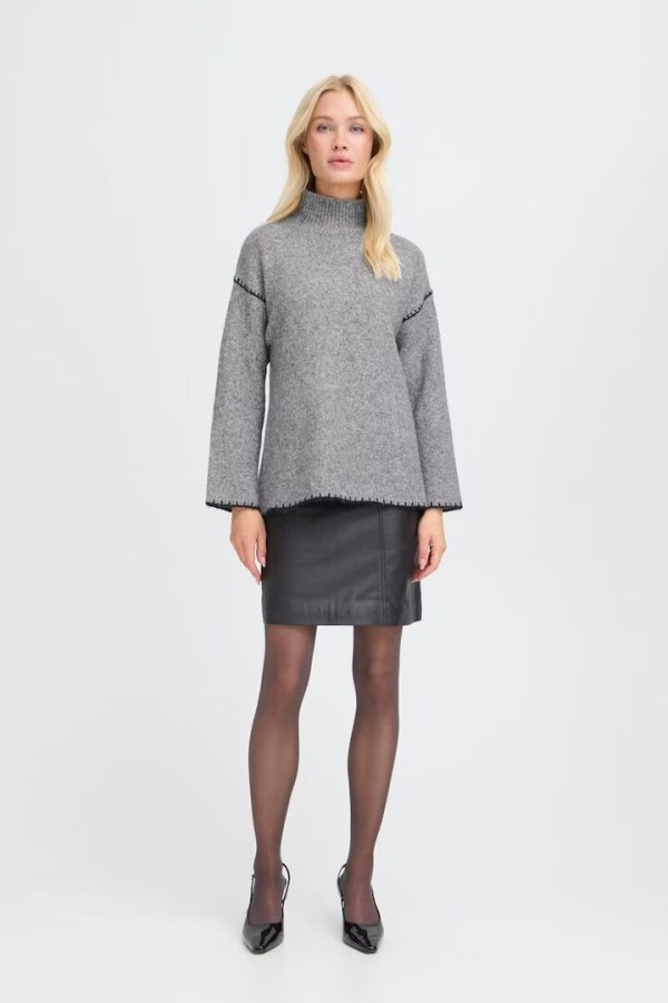 BYOMEA Pullover Mid Grey Melange