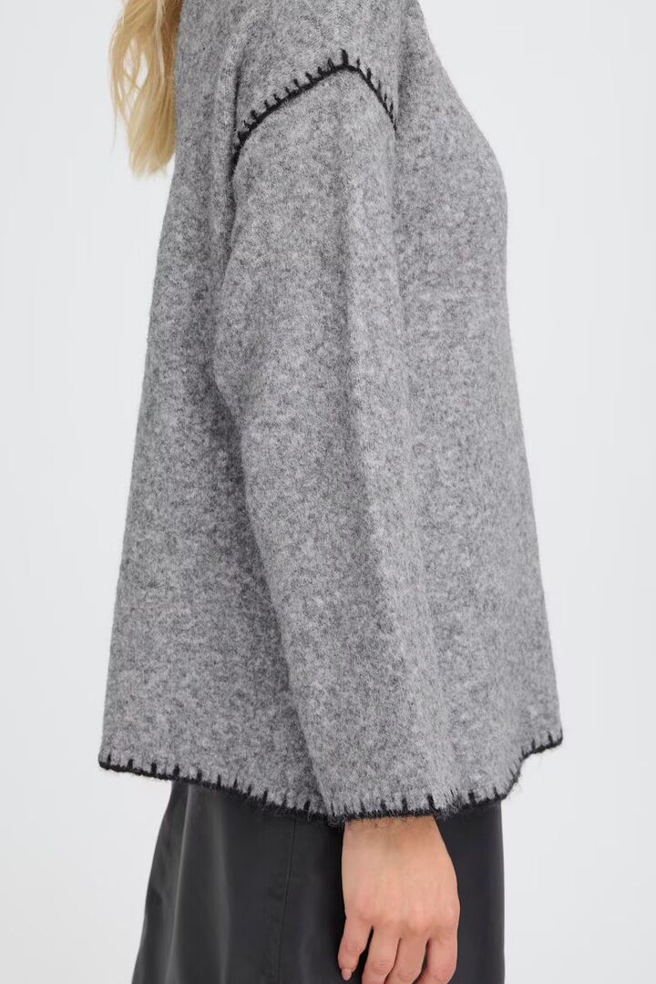 BYOMEA Pullover Mid Grey Melange