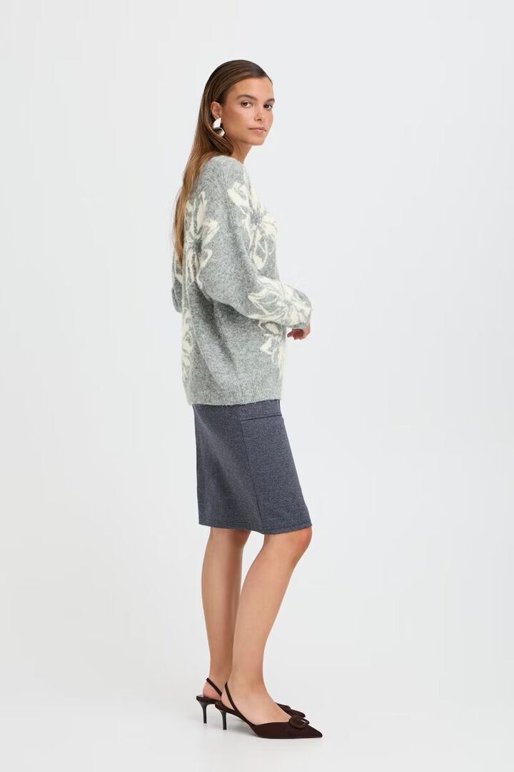 BYOMEA Pullover Mid Grey Melange Mix