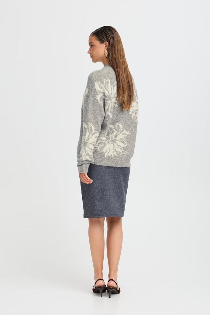 BYOMEA Pullover Mid Grey Melange Mix