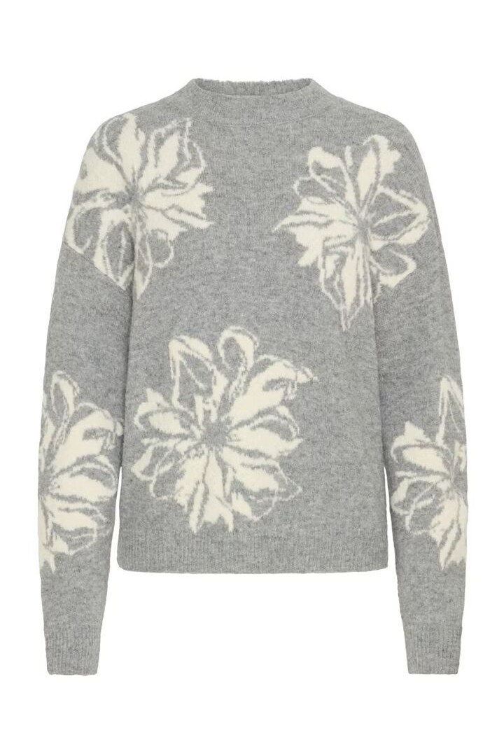 BYOMEA Pullover Mid Grey Melange Mix