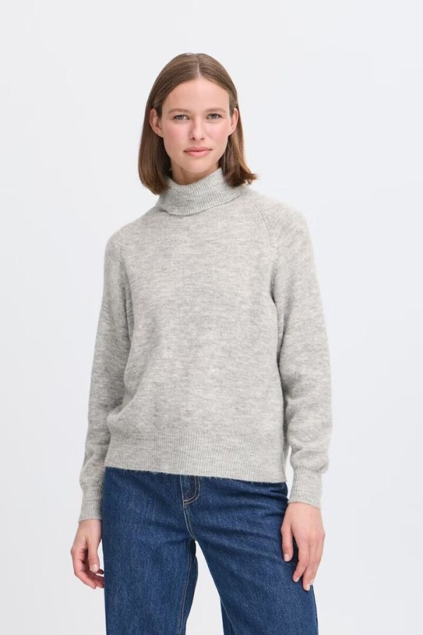 BYMONNA Pullover Mid Grey Melange