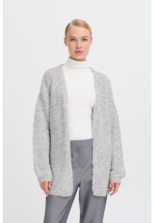 BYMILLERS Cardigan Mid Grey Melange