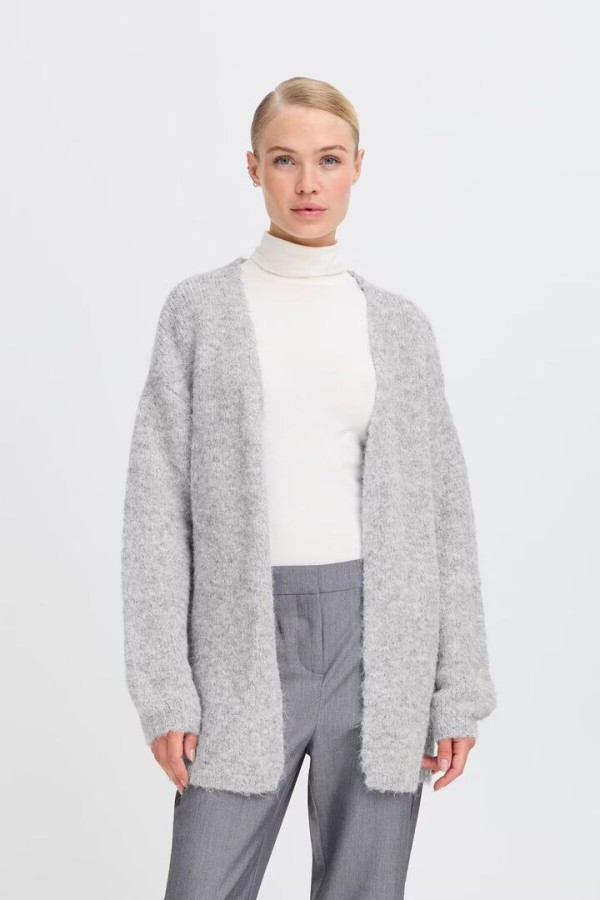 BYMILLERS Cardigan Mid Grey Melange