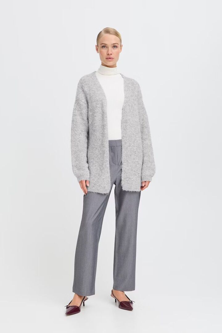 BYMILLERS Cardigan Mid Grey Melange